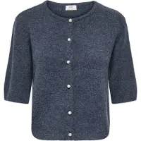 JDY Gebreid vest 'JDYRUE ' blauw gemêleerd