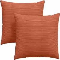 vidaXL Zitkussens 2 st Corduroy stof Rood Oranje 80 x 80 cm