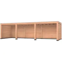 Westwood Douglas overkapping, 900 x 300, met achterwand en twee zijwanden, Modern Plus