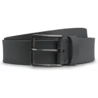 BOSS Leren Riem Ther-Tx_Sz35 Leather Belt W120 Dark Grey Donkergrijs