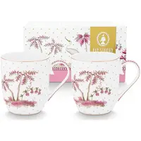 Pip studio Mok Jolie Dots Gold Pink 145ml (Set van 2)