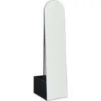 En.casa Staande garderobespiegel Kuonta met kledingrek 165x40x51 cm zwart []