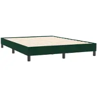 vidaXL Bedframe zonder matras 140x210 cm fluweel donkergroen