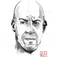 IXXI Vin Diesel II, Péchane - 80 x 100 cm - Gratis ophangtool - Grote wanddecoratie en posters - Pop art, Tekeningen, Line art, Illustraties