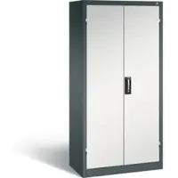 C+P Comfort acculaadkast met massieve plaatstalen deuren, H 1950 x B 930 x D 500 mm, antraciet/lichtgrijs