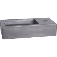 Differnz Hura fontein - 38x18x9cm - Rechthoek - 1 kraangat - Beton - grijs
