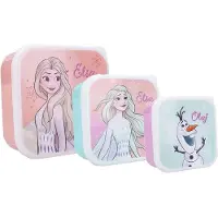 Disney Frozen Frozen Snackbox en Fruitdoos Lichtgroen en Roze - 3in1