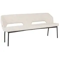 MUST Living Bloom eetkamerbank polyester polaris naturel 190cm