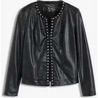 Bonprix Imitatieleren blazer met studs maat 36