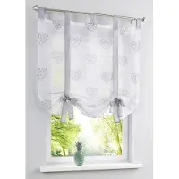 Bonprix Vouwgordijn met bindkoord en harten maat h/b: 140/60 cm
