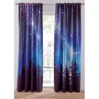 Bonprix Verduisterend gordijn met sterrenhemel (set van 2) maat H/B: 175/140 cm