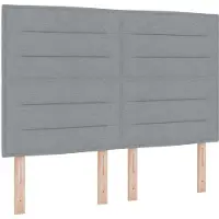 vidaXL Boxspring bed met matras Lichtgrijs 140 x 190 cm Stof