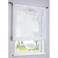 Bonprix Transparant vouwgordijn met borduursel maat h/b: 130/45 cm