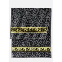 Bonprix Handdoek met luipaardpatroon set van 4 gastendoekjes 30/50 cm