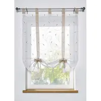 Bonprix Vouwgordijn met bindkoord en borduursel (1 stuk) h/b: 140/100 cm