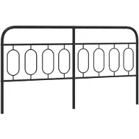 vidaXL Vervangend hoofdbord 183 cm metaal zwart