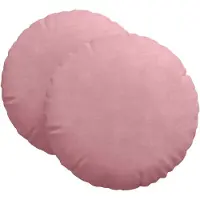 vidaXL Zitkussens 2 st Fluweel Roze Ø60 x 21 cm