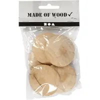 Packlinq Houten knopen, d 50 mm, dikte 10 mm, 5 stuk/ 1 doos
