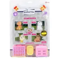 Toi-Toys LAUREN Puppy, set van 4 speelgoedhonden met accessoires, transportbox, geschikt voor kinderen vanaf 3 jaar
