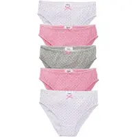 Bonprix Meisjes slips met satijnen strikje (set van 5) maat 92/98