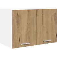 vidaXL Hangkast Ambachtelijke Eik en Wit 60 x 31 x 40 cm Bewerkt hout