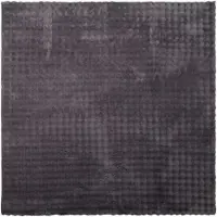 vidaXL Vloerkleden Vierkant SIROLO Antraciet 120 x 120 cm Polyester