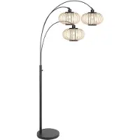 Steinhauer Vloerlamp Sparkled Light met bamboe kappen