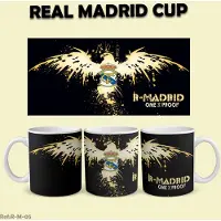 Roly Real Madrid Voetbal Mok High quality print 325 ml - Coffee Mug - Football Gift Real Madrid Official Logo Cup – Football Fan Mug, Ceramic Coffee Cup for Madridistas