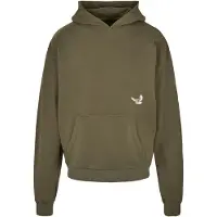MT Sweatshirt olijfgroen / donkeroranje / wit / eierschaal