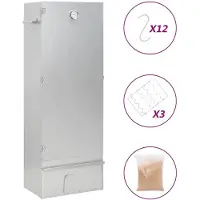 vidaXL BBQ-rookoven met houtsnippers 44,5x29x110 cm staal
