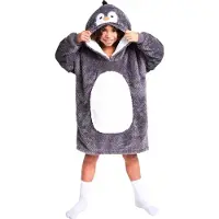 Breba trading Knuffel hoodie 7-12 jaar pinguin