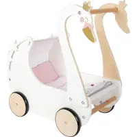 Small Foot Poppenwagen zwaan - Houten speelgoed vanaf 3 jaar