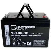 Q-Batteries 12LCP-60 LCP 12V 63Ah AGM