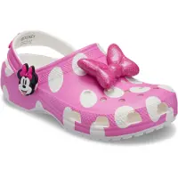 Crocs Sandalen 'Minnie Mouse Cls' eosine / lichtroze / zwart / wit