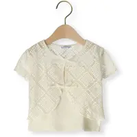 Mayoral Meisjes Tops & T-shirts 2 Pc Crochet T-shirt Set - Creme - Maat 104