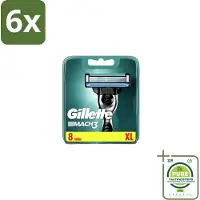 Gillette – Mach3 – Scheermesjes – 8 mesjes - Voordeelverpakking - 6 stuks - Scheren - Scheermesjes