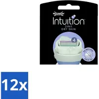 Wilkinson Sword Wilkinson Intuition 2 in 1 Navulmesjes Dry Skin 3 stuks per verpakking - Voordeelverpakking - 12 stuks