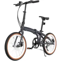 RCB Vouwfiets 20 inch aluminium, 7 versnellingen, schijfremmen, tot 100 kg, voor jongeren & volwassenen