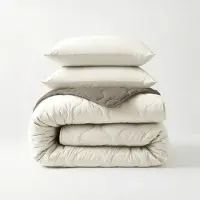 Sleeptime Lazy Dekbed Zonder Overtrek - Crème/Kaki 140 x 200 cm