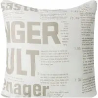 Eurofirany Kussensloop City 40x40 cm Wit met Letters