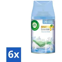 Air Wick 6 x - Luchtverfrisser Navulling - Fris Linnen & Lila - Automatische Spray - 250 ml - Fris Linnen - Lila Geur - Automatische Spray - Geurintensiteit - 24/7 Odour Stop Technology
