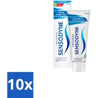 Sensodyne 10 x Tandpasta Extra Fresh Gel 75 ml - Gevoelige Tanden - Tandgevoeligheid - Fris Mondgevoel - Tandpasta - Fluoride