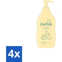 Zwitsal 4 x Shampoo 400 ml - Babyshampoo - Babyshampoo - Baby Haar Verzorging - Gevoelige Huid - Anti-prik Shampoo