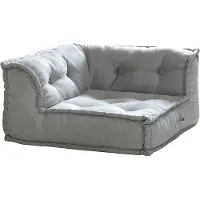 Vente-unique Grijze hoekfauteuil in stof DIROLA