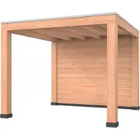 Westwood Douglas overkapping, 300 x 300, met achterwand, Modern Plus