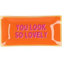 DK Design Daan Kromhout - Bord - Rechthoek - Glas - You look so Lovely - 20x10cm