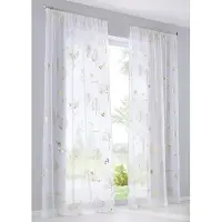 Bonprix Transparant gordijn met glanzende print (1 stuk) maat H/B: 225/140 cm