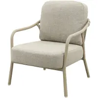 Van der Garde Tuinmeubelen Pisa low-dining tuinstoel - Latte/Naturel