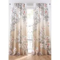 Bonprix Microvezel gordijn met rozenprint (1 stuk) maat H/B: 245/140 cm