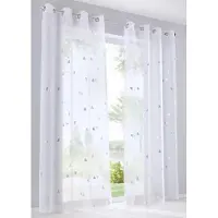 Bonprix Transparant gordijn met glanzende print (1 stuk) H/B: 225/140 cm